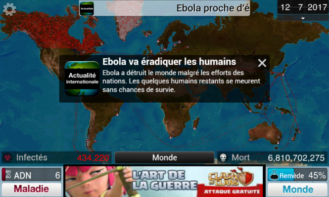 Ebola éradiquera la population mondiale en 2017 Ebola éradiquera la population mondiale en 2017