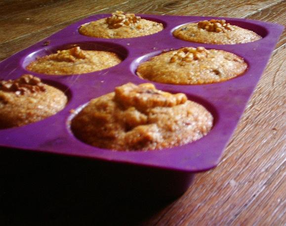 muffins rustique au noix raisin sec et farine de blé complet