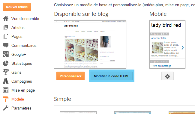 Modifier l'apparence de la date des articles . Lady Bird Red || http://ladybirdr.blogspot.fr/ Modifier l'apparence de la date des articles