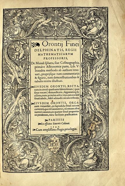 Nos dernières acquisitions Oronce front Nos dernières acquisitions