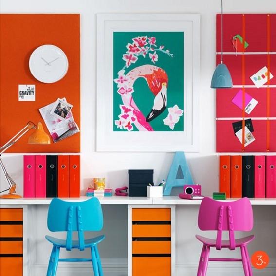 Idée de déco pour chambre d'enfants : à fond les flamands roses ! (c) housetohome.co.uk