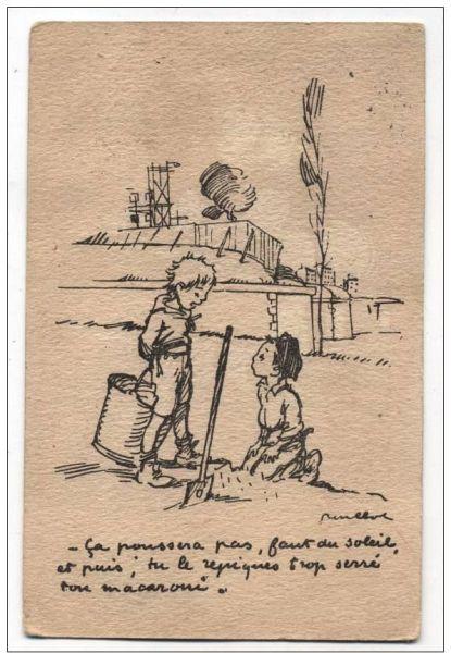 Francisque Poulbot et ses poulbots de Montmartre