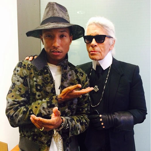 Cara Delevingne & Pharrell Williams en tournage pour Karl Lagerfeld...