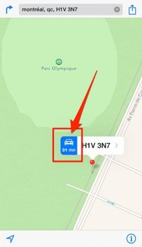 2014 10 24 13.12.44 288x500 iPhone iOS 8: comment créer un itinéraire sur Google Maps, Waze ou Tomtom depuis l’application Plans