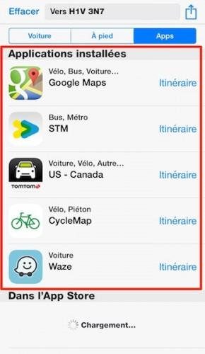 ios 8 basculer de lapplication plan vers google maps tomtom 290x500 iPhone iOS 8: comment créer un itinéraire sur Google Maps, Waze ou Tomtom depuis l’application Plans