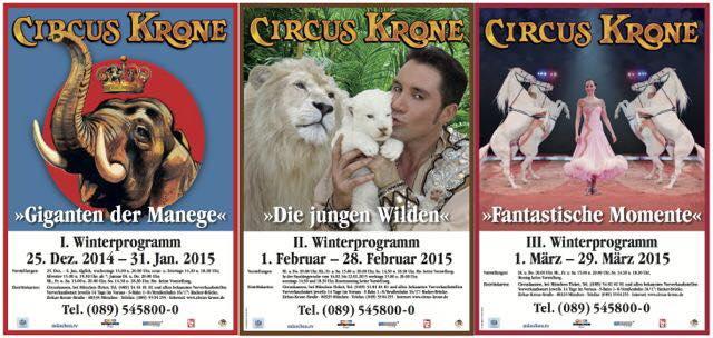Cirkus Krone: les affiches de la saison d'hiver à Munich