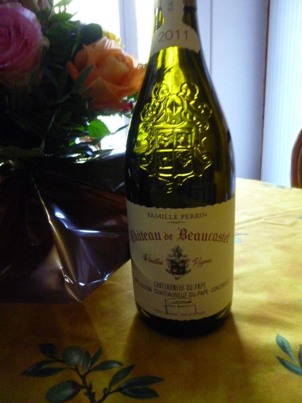 Champagne Henriot, Les Enchanteleurs, Bargylus et Beaucastel Vieilles Vignes pour recevoir nos amis de Bourg en Gironde P1010039