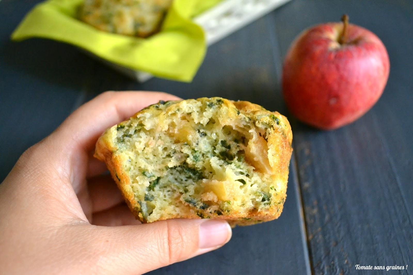 Muffins au cantal entre-deux, blettes et pommes Muffins au cantal entre-deux, blettes et pommes