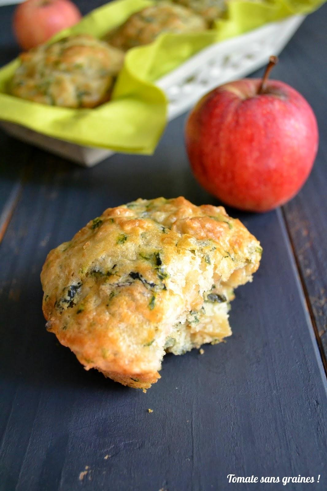 Muffins au cantal entre-deux, blettes et pommes Muffins au cantal entre-deux, blettes et pommes