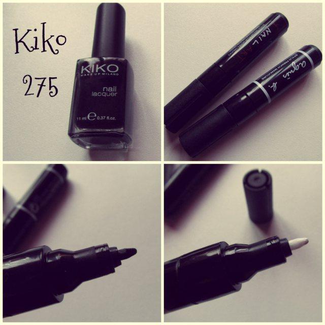 vernis kiko noir 275 crayon nail art agnes b