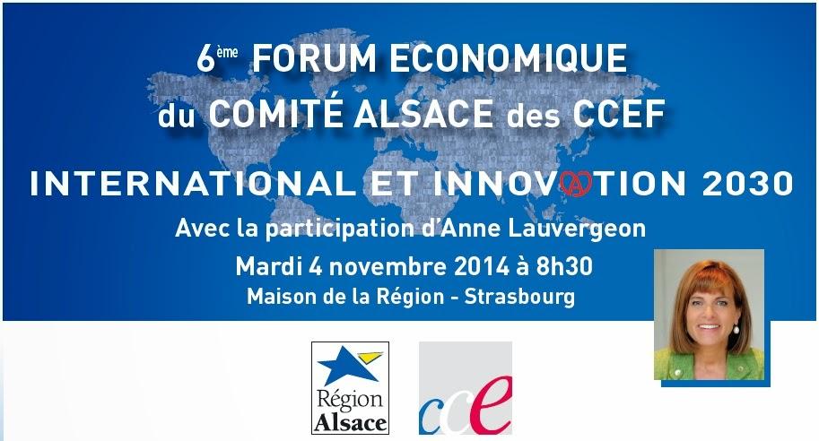 6ème Forum économique du Comité Alsace des CCEF1 : International et innovation 2030