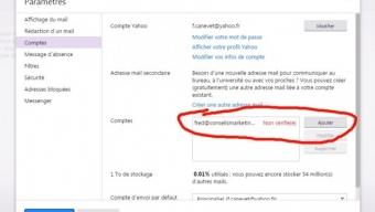 Comment ajouter un compte email pour son blog à Yahoo email ?