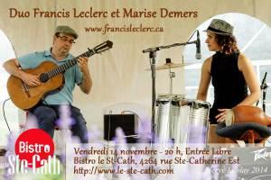 francis leclerc marise demers duo percussions guitare