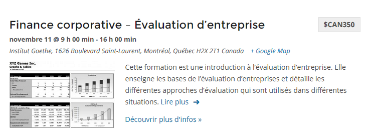3 formations et ateliers dirigés à ne pas manquer en novembre! Évaluation d'entreprise