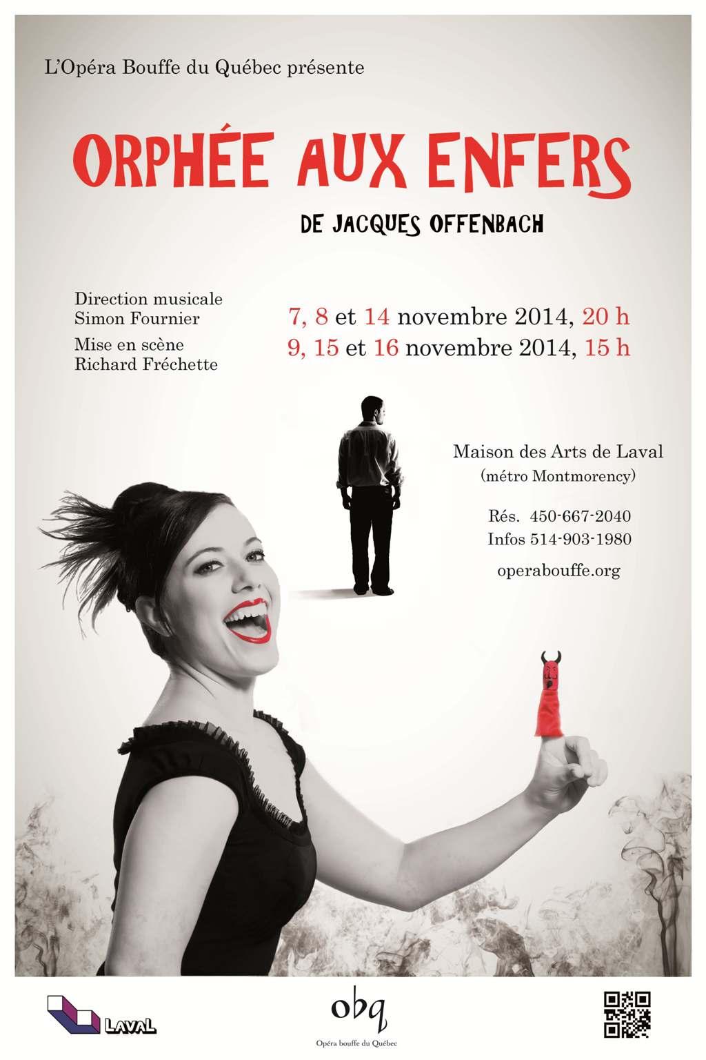Orphée aux enfers de Jacques Offenbach par l’Opéra bouffe du Québec et le sourire de la voix…de Chantal Lambert