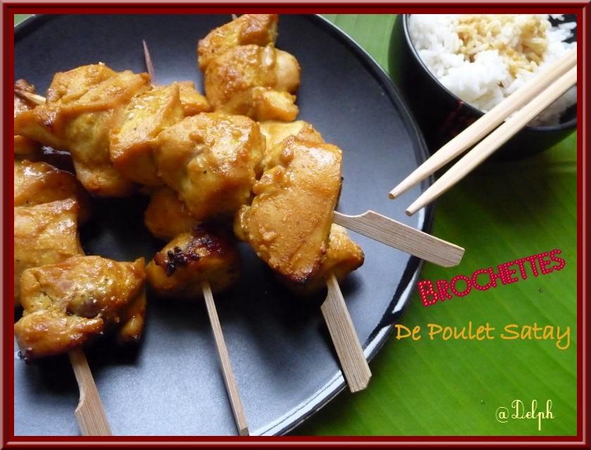 Brochettes de Poulet Satay