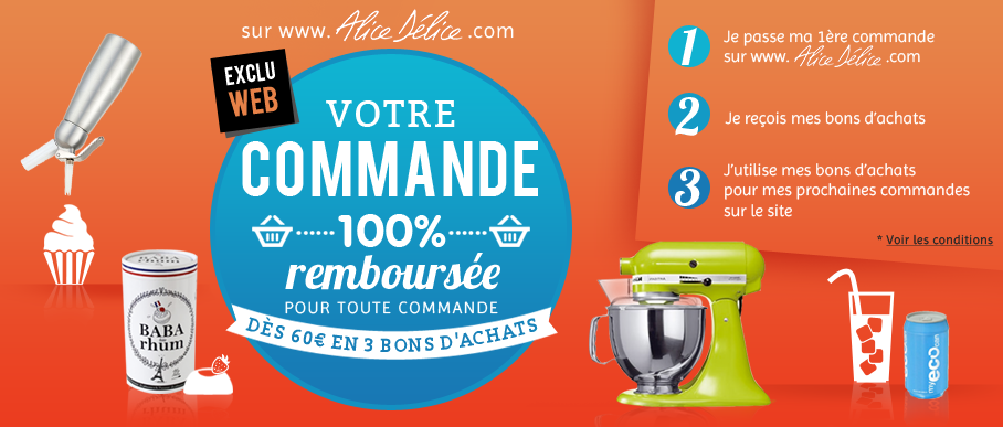 E-shop : Alice Délice 100% remboursé
