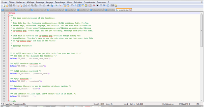 Tutoriel : Installer WordPress sur OVH en 7 étapes NotePad++