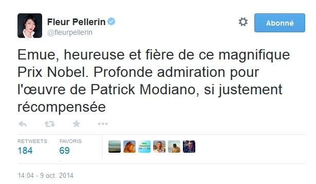 La ministre de la Culture n’a pas le temps de lire, c’est grave ? Tweet Fleur Pellerin