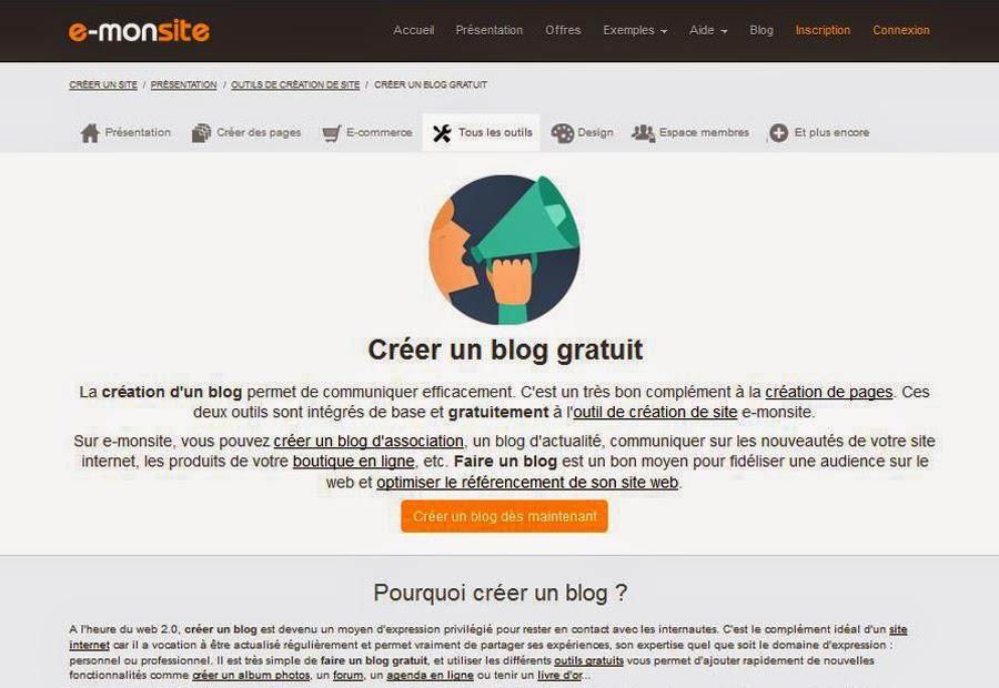 Créer un Blog gratuit sans compétences informatiques avec les Hébergeurs de Blogs Créer un blog gratuit sans compétences informatiques avec e-monsite.