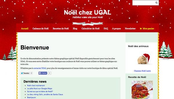 Relooker son site pour Noël avec UGAL site internet Noël