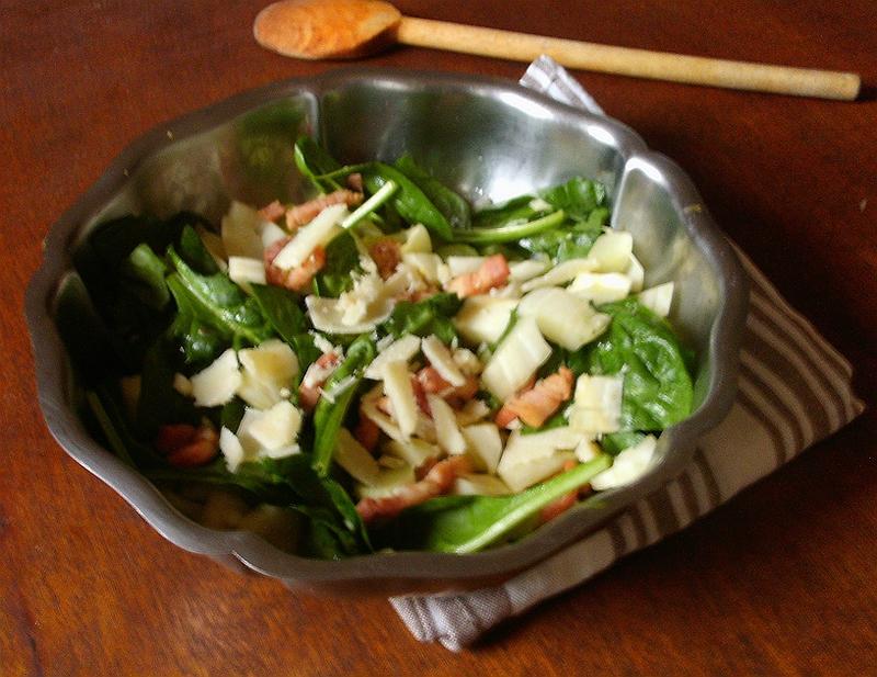 salade d'épinard au fenouil et parmesan