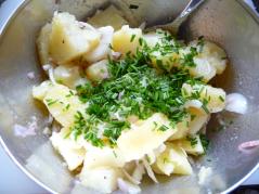 SALADE DE POMMES DE TERRE & SAUCISSON A L’AIL FUME P1220902