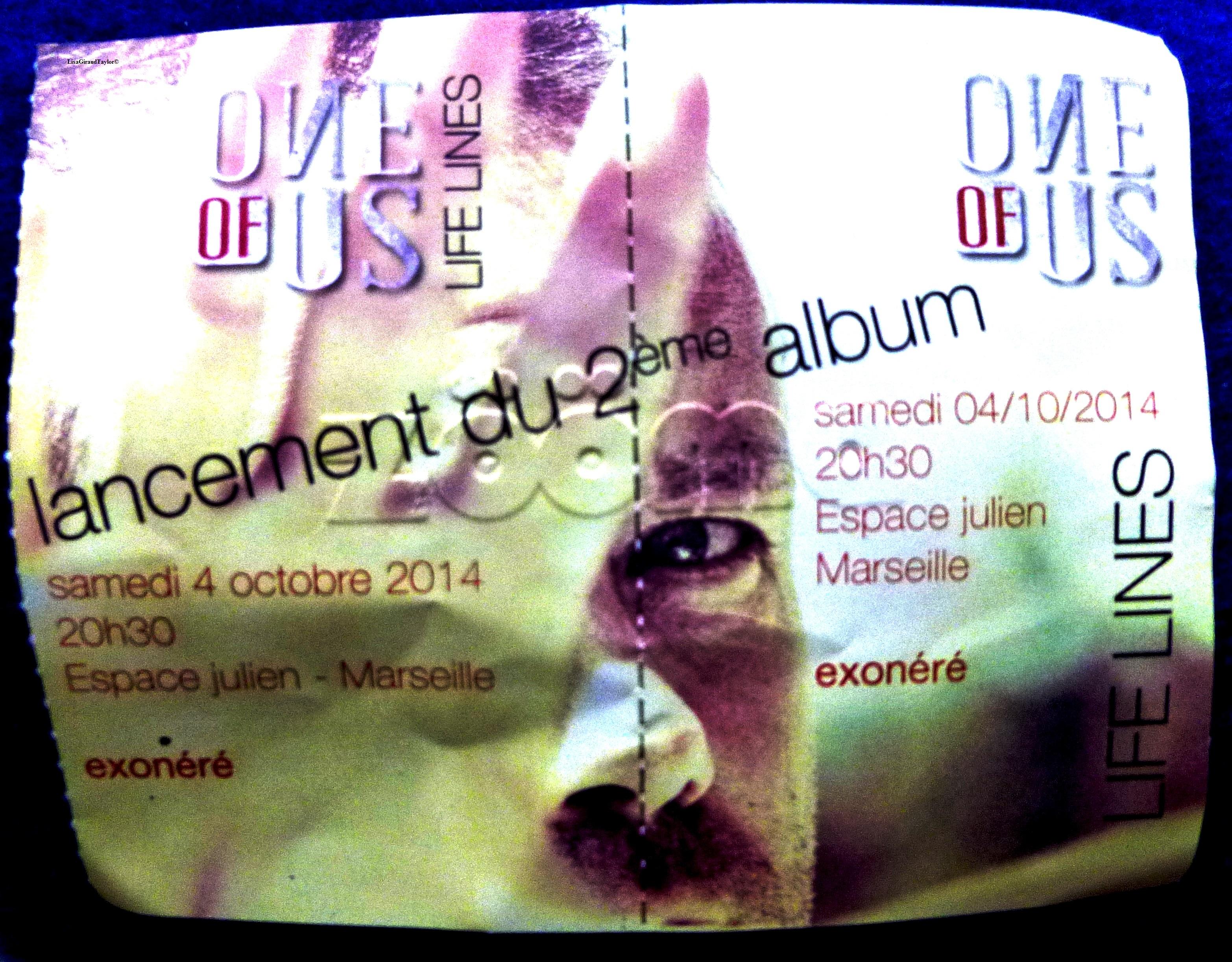 ticket Concert One Of Us – Espace Julien 