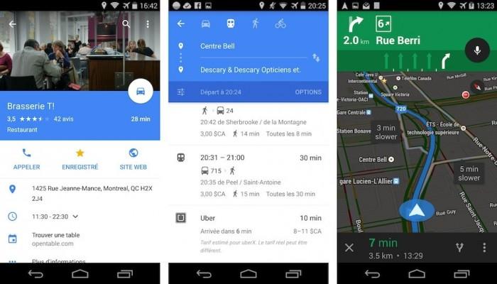 google maps android ios iphone uber navigation 700x400 Mise à jour de Google Maps pour Android et iOS 