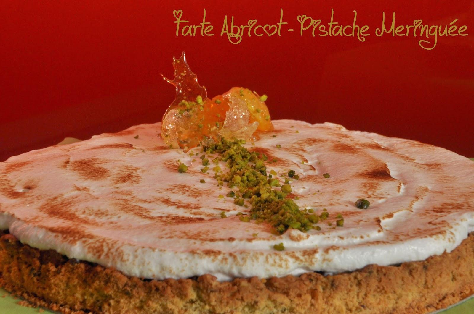 Tarte Abricot-Pistache meringuée