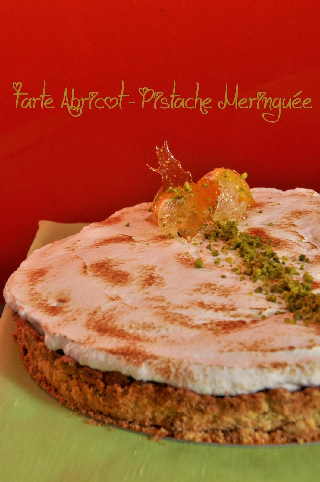 Tarte Abricot-Pistache meringuée