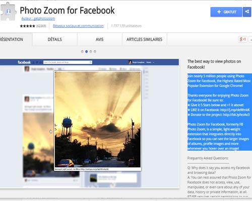 extension photo zoom Facebook Meilleures extensions Chrome pour Facebook à installer