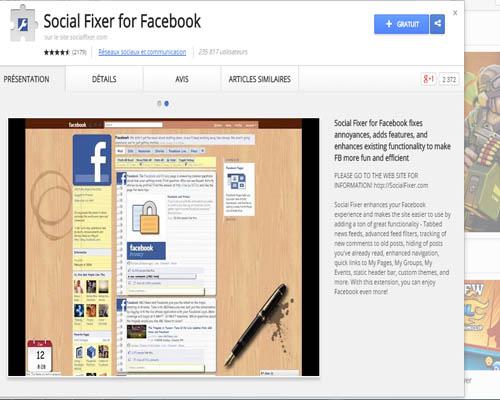 social fixer for facebook Meilleures extensions Chrome pour Facebook à installer