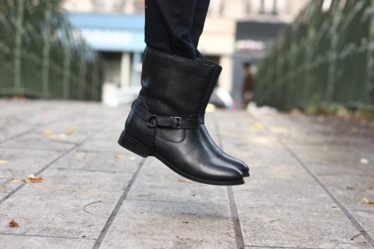 Aura bottes motardes cuir