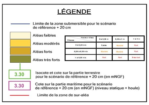 Les avocats et les juges au chevet de l’île de Ré Légende carte d'aléas île de Ré