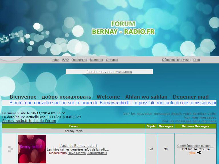 Quatre émissions en réécoute sur le forum de Bernay-radio.fr… 2014-11-11_02-04-24