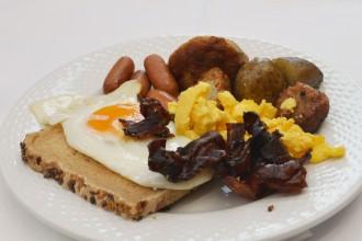 Norvège – manger sans gluten Petit dej sans gluten à l'Union hotel à Geiranger