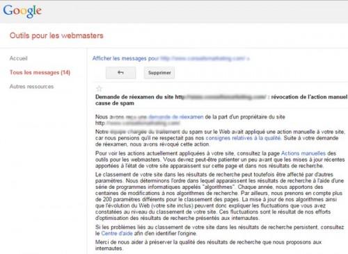 Comment savoir si mon site a été pénalisé ou blacklisté par Google ? sanction google