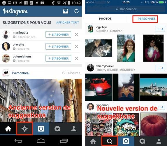 instagram suggestion d utilisateurs 1 573x500 Instagram: modifiez la description de vos photos et découvrez de nouveaux utilisateurs
