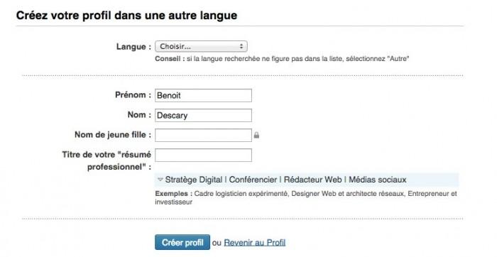 Linkedin votre profil dans une autre langue 700x362 Linkedin : 10 astuces qui vous aideront à booster votre profil 