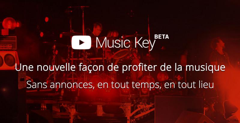 YouTube lance Music Key, son service musical par diffusion