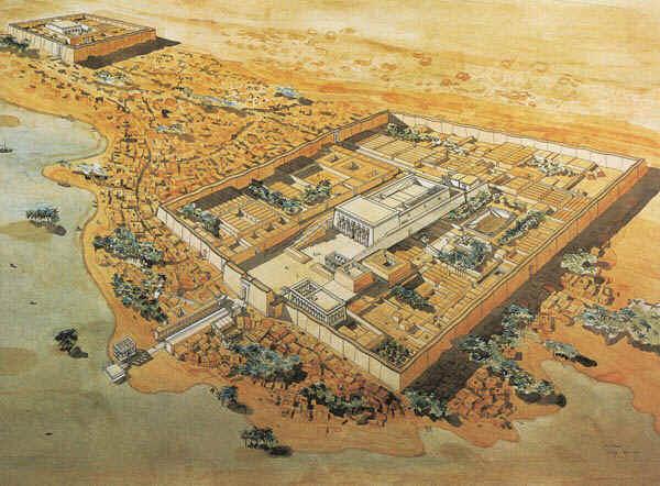 Il avait décidément tout pour plaire, l'enfant-dieu Ihy associé à l'ivresse Hathorique... (5) ! En Égypte antique ! dendera-reconstitue.jpg