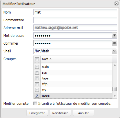 NAS low cost avec un Raspberry Pi B+ (Part2)   user 