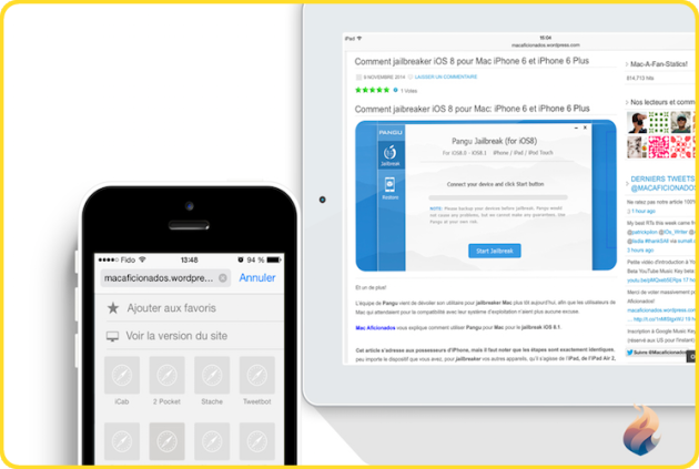 iOS 8 astuce Safari web