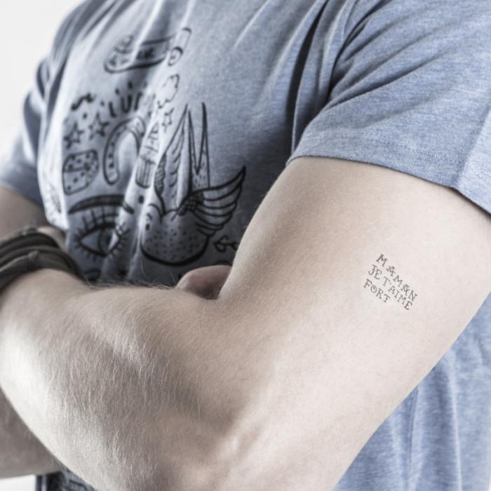 Beauté : les tatouages éphémères chics et rétros de △ Bernard Forever △ tattoo-la-vie-est-belle-maman-je-t-aime-fort-bernard-forever