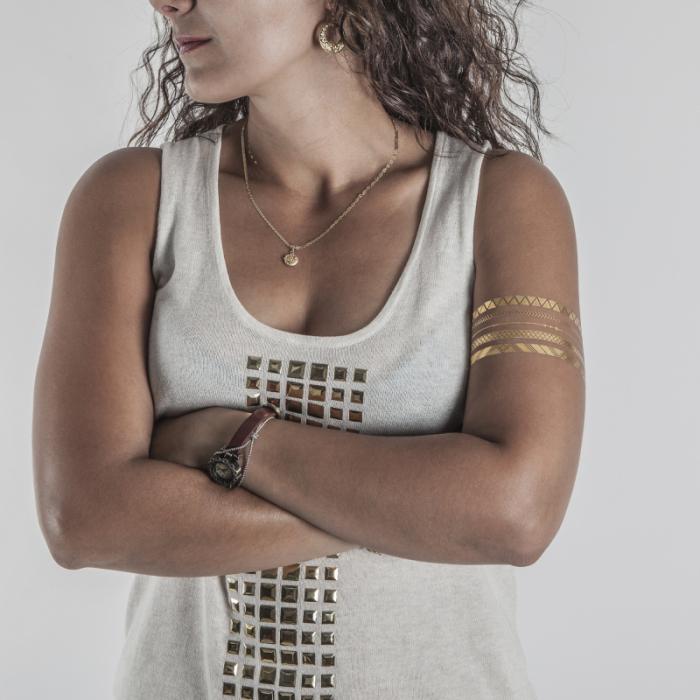 Beauté : les tatouages éphémères chics et rétros de △ Bernard Forever △ tattoo-la-ruee-vers-l-or-bijou-de-peau-bracelets-porte-bras-bernard-forever