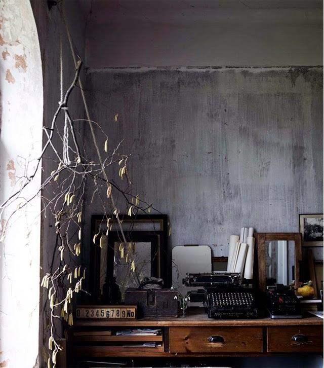 Une couleur : le gris Une matière : le bois Tendance deco couleur murs gris + bois naturel