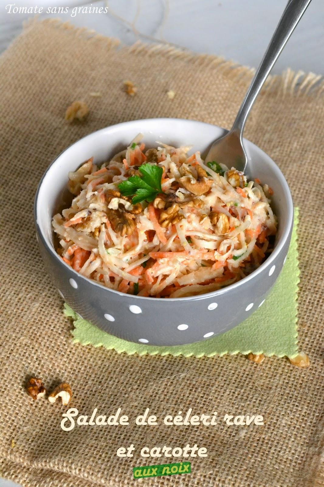 Salade de céleri rave et carotte aux noix Salade de céleri rave et carotte aux noix