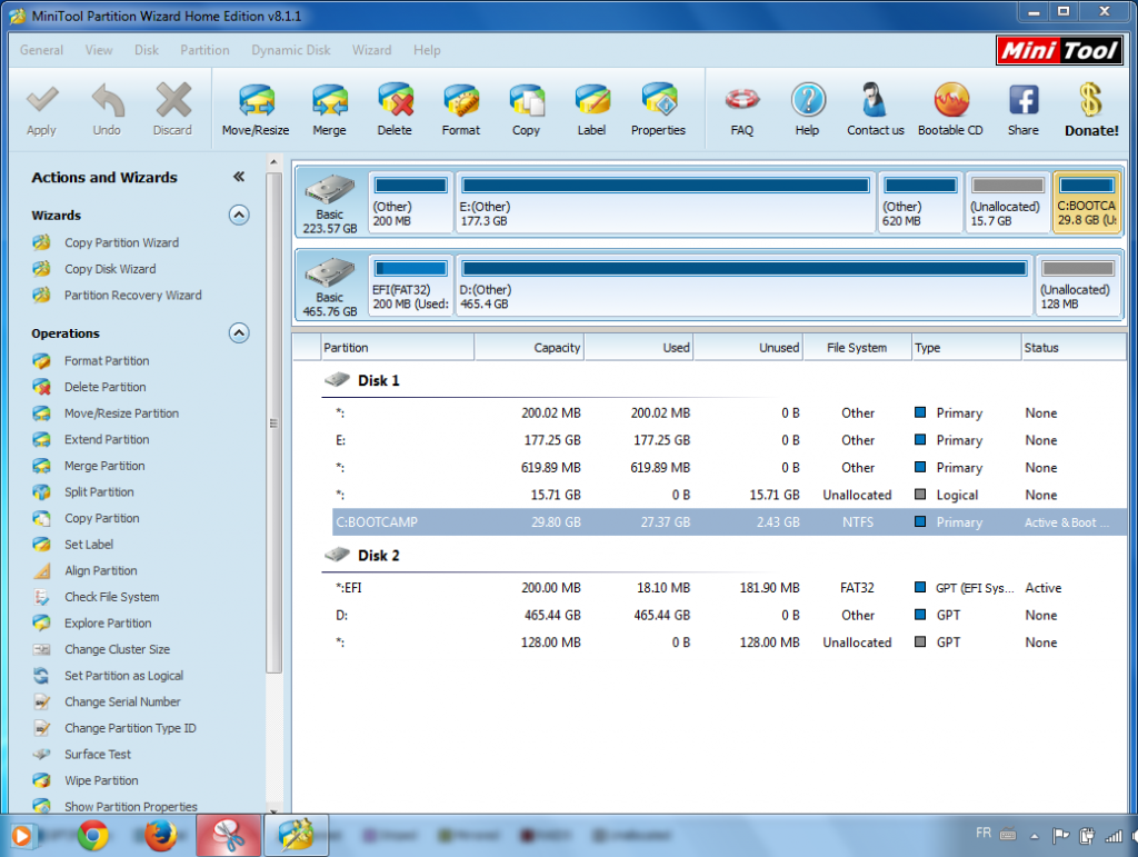 Comment augmenter la taille d’une partition Boot Camp ? 2