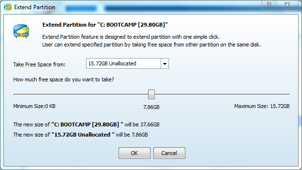 Comment augmenter la taille d’une partition Boot Camp ? 3